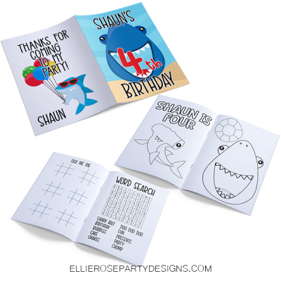BABY SHARK BIRTHDAY PARTY PACKAGE ACTIVITY COLORING BOOK PRINTABLE WOO