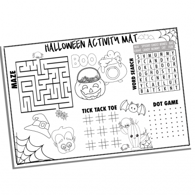 HALLOWEEN ACTIVITY PLACEMAT SHEETS 16 IN X 11 IN SHOP3