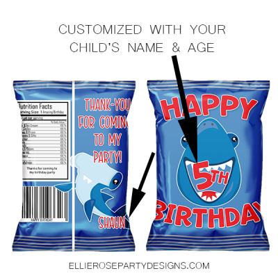 SHARK CHIP BAG PARTY FAVOR PRINTABLE SHARK ATTACK FAVOR BAGS WOO 2