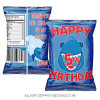 SHARK UNDER THE SEA CHIP BAG PARTY FAVOR BAGS WOO