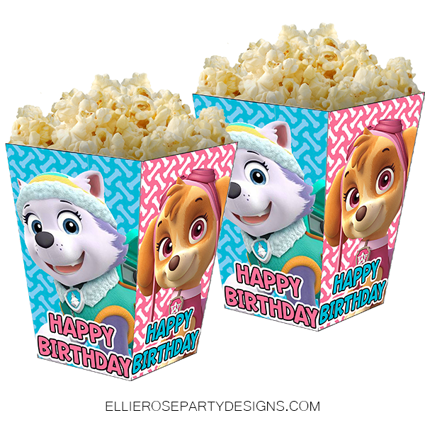 SKYE AND EVEREST POPCORN BOX PRINTABLE WOO
