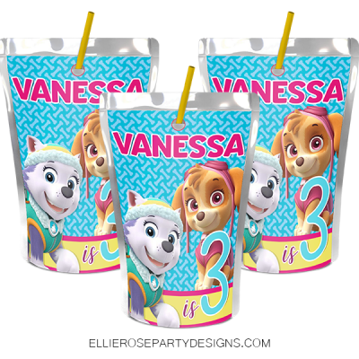 SKYE AND EVEREST CAPRI SUN JUICE BOX LABELS