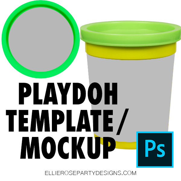 Playdough Playdoh Mockup and Template ** Photoshop Users ** - My Store