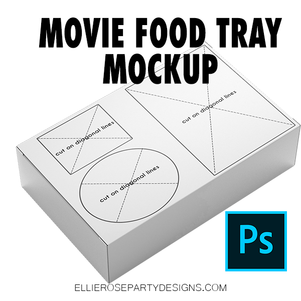 Download Old Movie Food Tray Box Mockup ** Photoshop Users ** - My Store