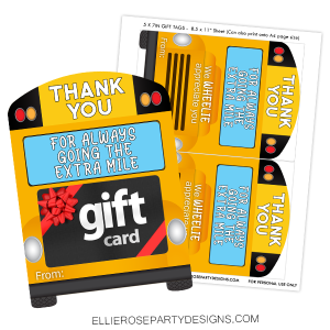 Bus Driver Thank You Gift Card [INSTANT DOWNLOAD] - My Store