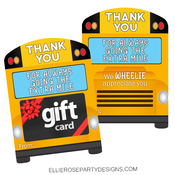 Bus Driver Thank You Gift Card [INSTANT DOWNLOAD] - My Store