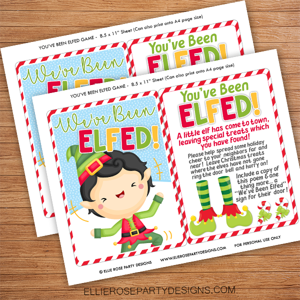 Elf Gaming VIDEO GAMES Play Printable Instant Download 